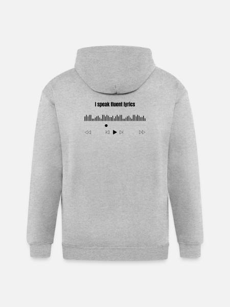  I Speak Fluent Lyrics  - Gildan Heavy Blend Adult Zip Hoodie - heather gray