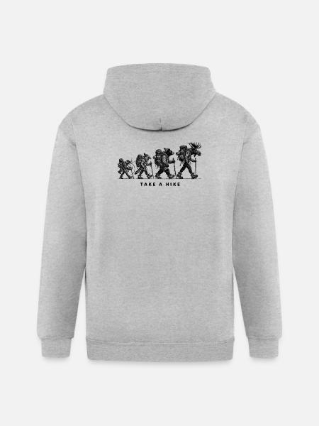 Midnight Silhouette Minimal Tee - Gildan Heavy Blend Adult Zip Hoodie - heather gray