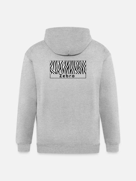 Zebraprint Bold Contrast - Gildan Heavy Blend Adult Zip Hoodie - heather gray