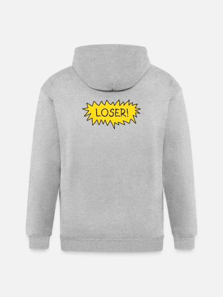 Loser! - Gildan Heavy Blend Adult Zip Hoodie - heather gray