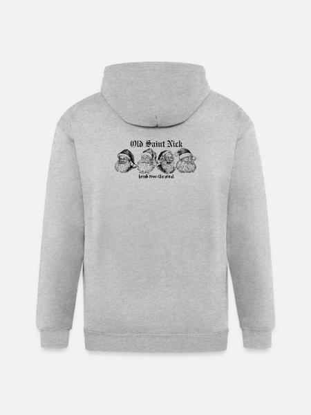 Old Saint Nick - Gildan Heavy Blend Adult Zip Hoodie - heather gray