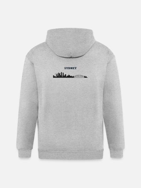Sydney - Gildan Heavy Blend Adult Zip Hoodie - heather gray