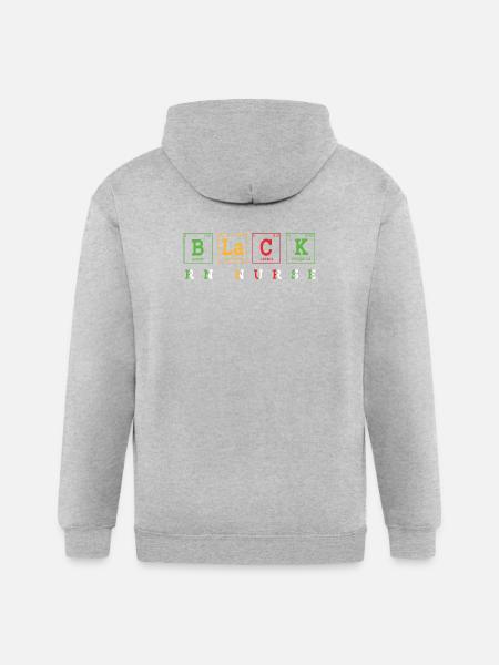 Black Nurse Registered Nurse - Gildan Heavy Blend Adult Zip Hoodie - heather gray
