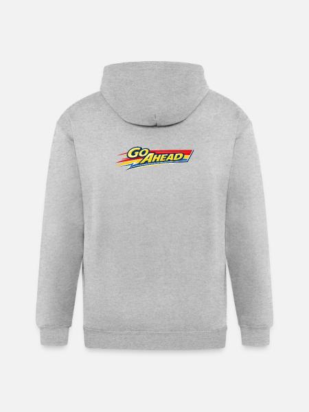 Go Ahead - Gildan Heavy Blend Adult Zip Hoodie - heather gray