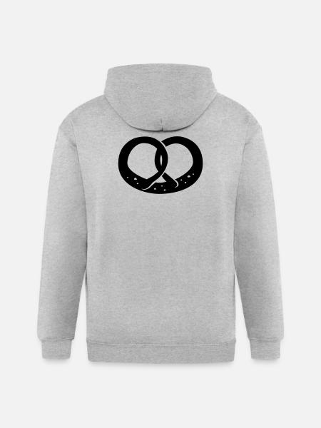 Pretzel, Oktoberfest - Gildan Heavy Blend Adult Zip Hoodie - heather gray