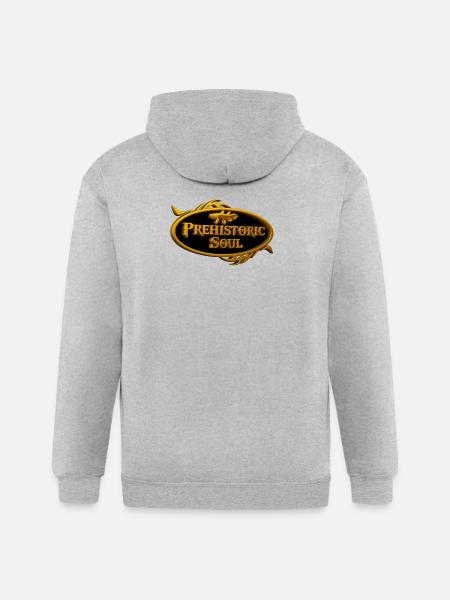 Prehistoric Soul - Gildan Heavy Blend Adult Zip Hoodie - heather gray
