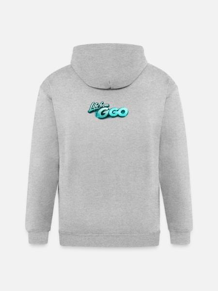 Life from GO - Gildan Heavy Blend Adult Zip Hoodie - heather gray