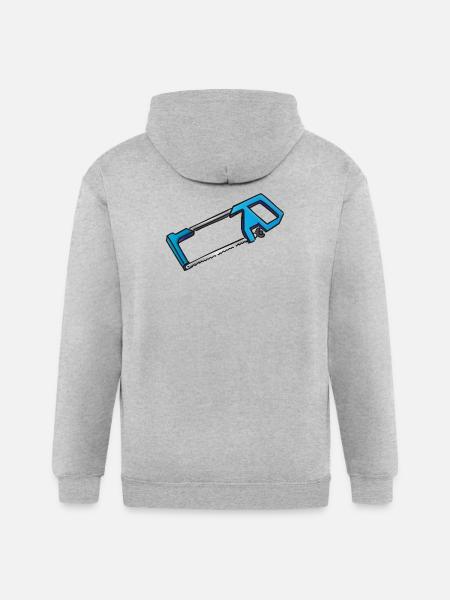 Hacksaw iron saw | Eisensäge - Gildan Heavy Blend Adult Zip Hoodie - heather gray