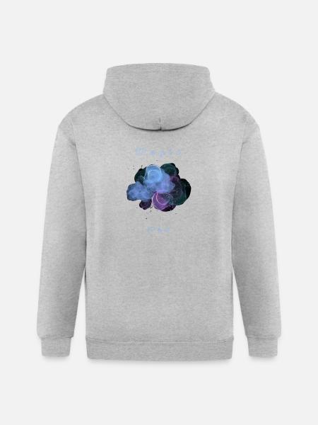 Nebula Smoke Magic - Gildan Heavy Blend Adult Zip Hoodie - heather gray