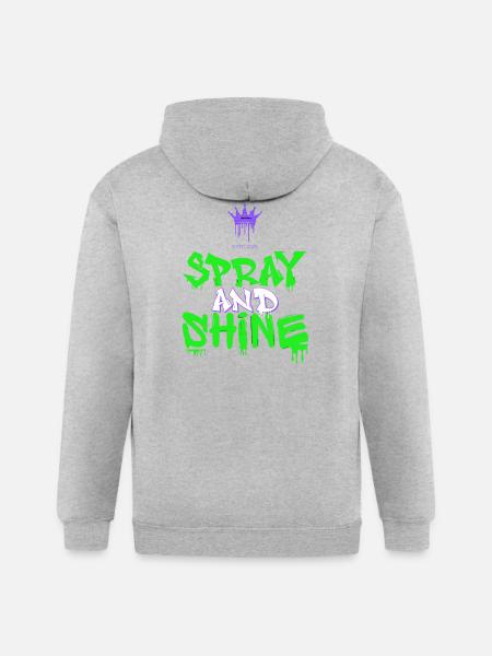 Spray and Shine Graffiti - Gildan Heavy Blend Adult Zip Hoodie - heather gray