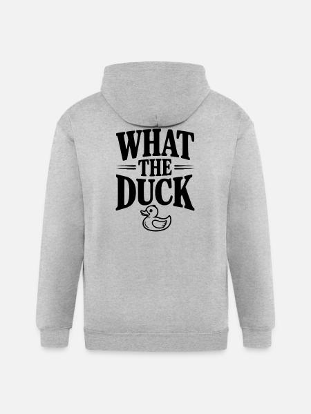 What The Duck - Gildan Heavy Blend Adult Zip Hoodie - heather gray