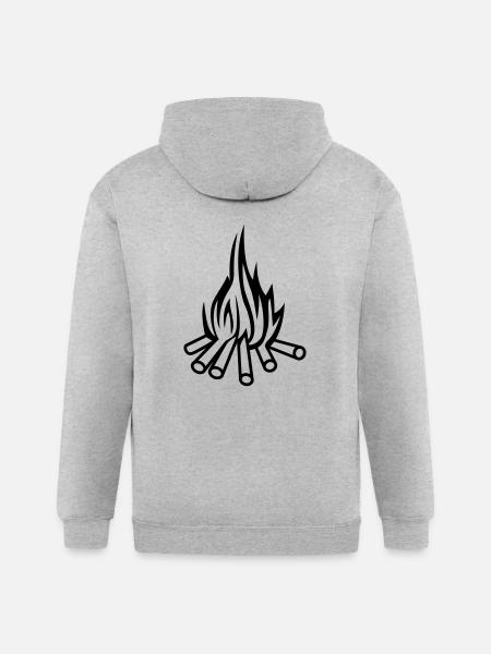 bonfire - Gildan Heavy Blend Adult Zip Hoodie - heather gray