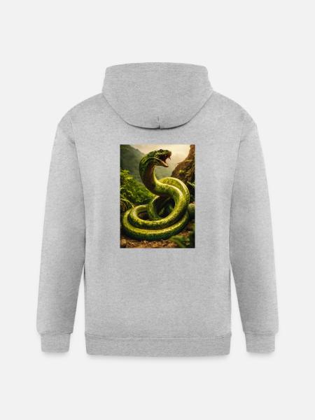 Titanoboa: prehistoric predator. - Gildan Heavy Blend Adult Zip Hoodie - heather gray