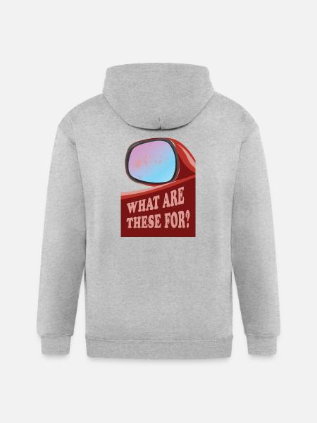 Retro Car wing mirror - Gildan Heavy Blend Adult Zip Hoodie - heather gray