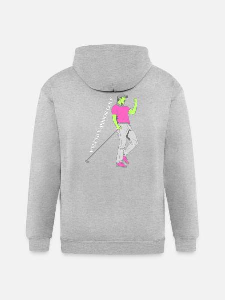 Weekend_Warrior_Golf - Gildan Heavy Blend Adult Zip Hoodie - heather gray