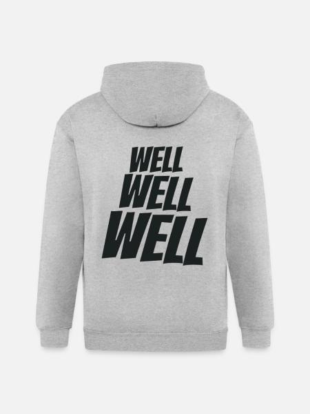 Well Well Well Wellness - Gildan Heavy Blend Adult Zip Hoodie - heather gray