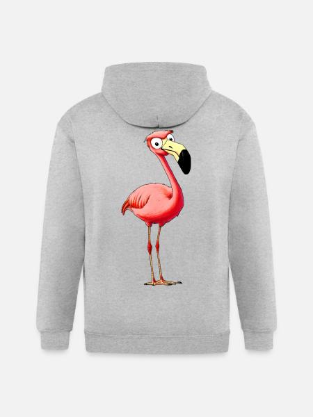 Flamingos Style - Gildan Heavy Blend Adult Zip Hoodie - heather gray