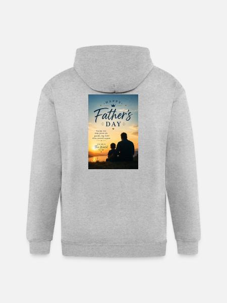 Sunset Bond: Father’s Day - Gildan Heavy Blend Adult Zip Hoodie - heather gray