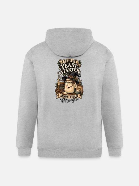 Sourdough Baking Witch Tee - Gildan Heavy Blend Adult Zip Hoodie - heather gray