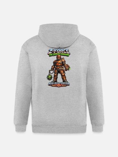 Z-FORCE: MAN-DEAD-GORYAN - Gildan Heavy Blend Adult Zip Hoodie - heather gray