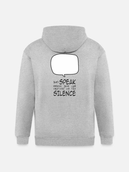 Don't Speak - Gildan Heavy Blend Adult Zip Hoodie - heather gray