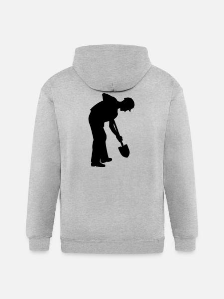 Digging Groundworker – Construction Life - Gildan Heavy Blend Adult Zip Hoodie - heather gray
