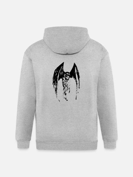 The Mothman - Gildan Heavy Blend Adult Zip Hoodie - heather gray