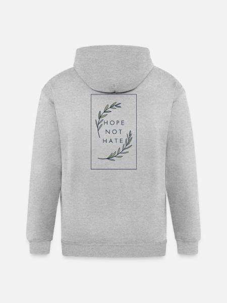 Hope Not Hate - Gildan Heavy Blend Adult Zip Hoodie - heather gray