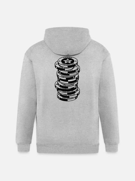 casino - Gildan Heavy Blend Adult Zip Hoodie - heather gray