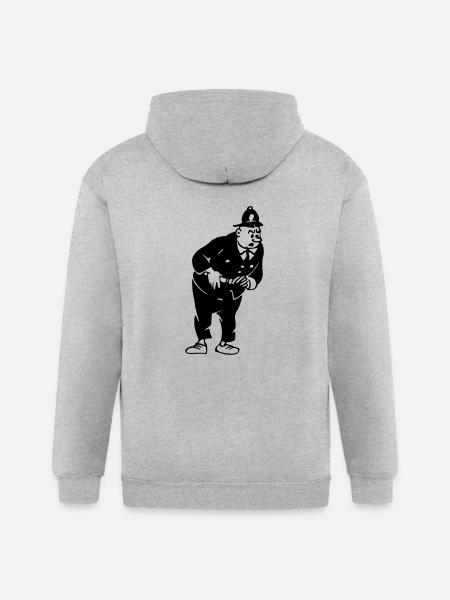 Stern policeman - Gildan Heavy Blend Adult Zip Hoodie - heather gray