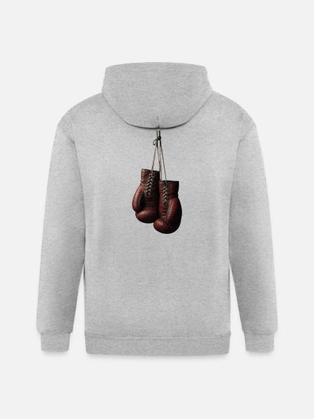 Boxing - Gildan Heavy Blend Adult Zip Hoodie - heather gray