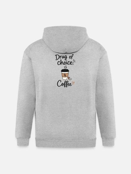 Drug of Choice: Coffee Rx - Gildan Heavy Blend Adult Zip Hoodie - heather gray