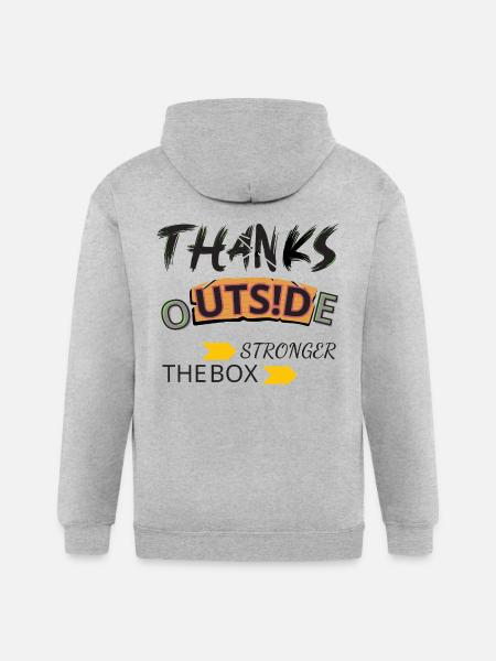 thanks - Gildan Heavy Blend Adult Zip Hoodie - heather gray