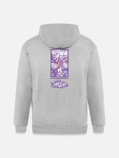 JunStyle Four Heavenly Kings Character 05 - Gildan Heavy Blend Adult Zip Hoodie - heather gray