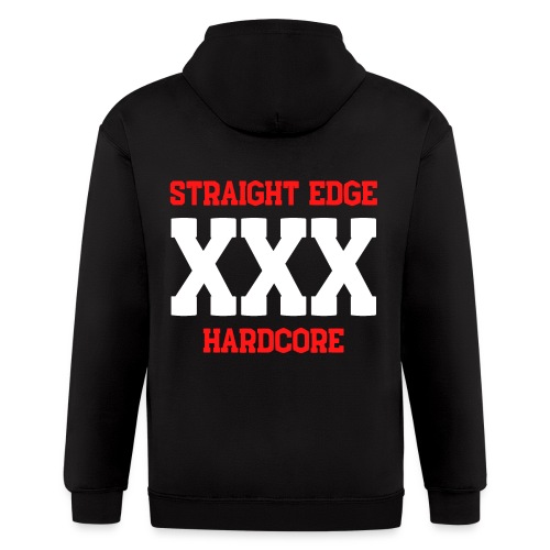Straight Edge XXX Hardcore - Men's Zip Hoodie