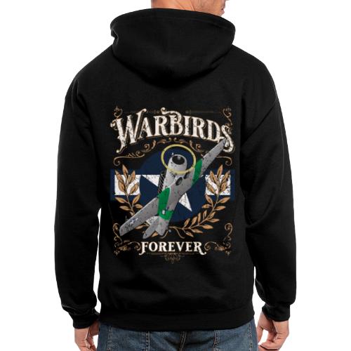 Vintage Warbirds Forever Classic WWII Aircraft - Men's Zip Hoodie