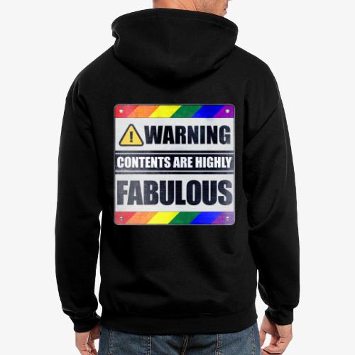 Warning: Contents are Highly Fabulous LGBT - Men's Zip Hoodie