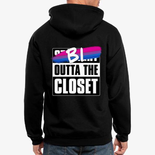 Bi Outta the Closet - Bisexual Pride - Men's Zip Hoodie