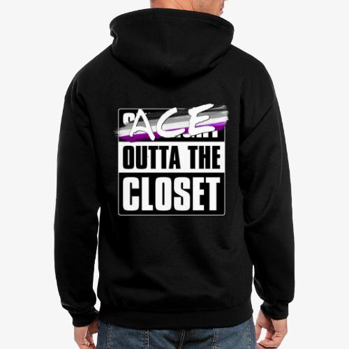 Ace Outta the Closet - Asexual Pride - Men's Zip Hoodie