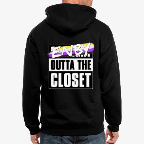 Enby Outta the Closet - Nonbinary Pride - Men's Zip Hoodie