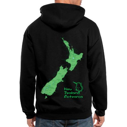 New Zealand's Map - Men's Zip Hoodie