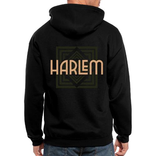 Harlem Sleek Artistic Design - Men's Zip Hoodie