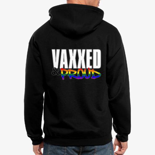 Vaxxed & Proud LGBTQ Pride Flag - Men's Zip Hoodie