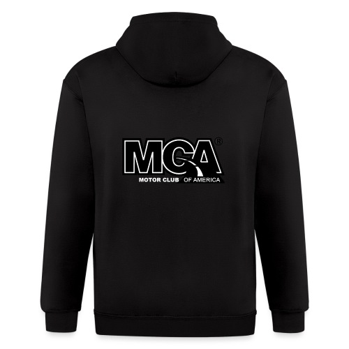MCA Logo WBG Transparent BLACK TITLEfw fw png - Men's Zip Hoodie
