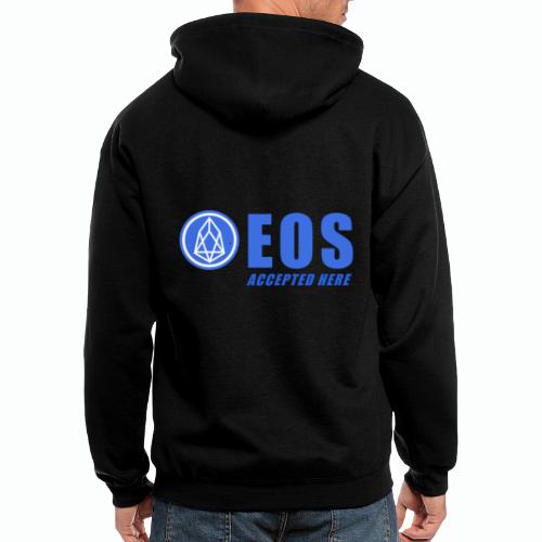 EOS ACCEPTED HERE WHITE - Men's Zip Hoodie