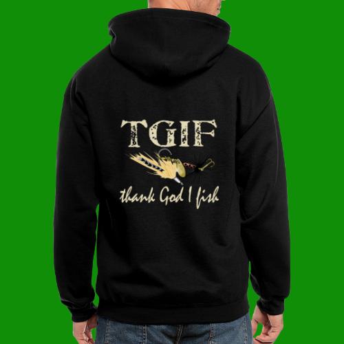 TGIF - Thank God I Fish - Men's Zip Hoodie