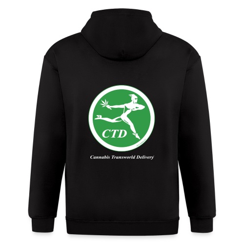 Cannabis Transworld Delivery - Green-White - Men's Zip Hoodie