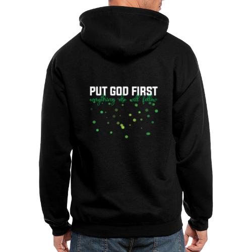 Put God First Bible Shirt - Men's Zip Hoodie
