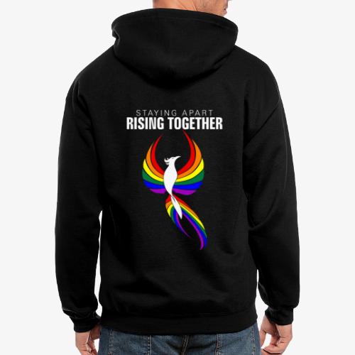 Staying Apart Rising Together LGBTQ Phoenix - Men's Zip Hoodie