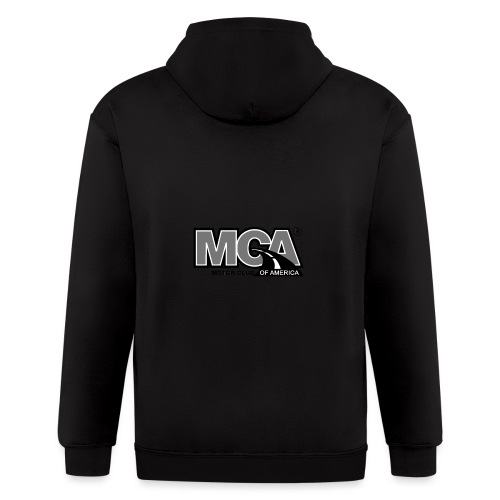 MCA Logo WBG Transparent BLACK WHITE TITLEfw fw pn - Men's Zip Hoodie